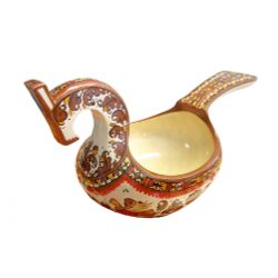 Беломорские узоры / Bucket wooden "Horse" painted