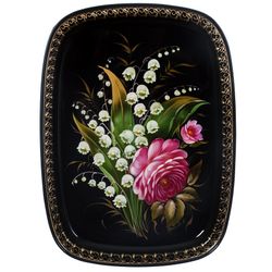 Жостово / Articulated Zhostovo tray 33x24 cm
