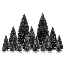 Set of snow-covered Christmas trees, 21 pieces, 8.7x22.5x8.7 cm, LEMAX