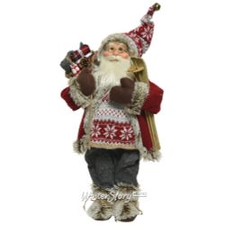 Kaemingk / Figura debajo del árbol de Navidad Papá Noel del fabuloso Trondheim 45 cm
