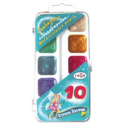 The pearlescent colors, set GAMMA "Country elves" 10 colors, honey, without a brush, plastic box