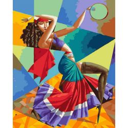 Опт-картина / Peinture par numéros 40x50 Dame abstraite