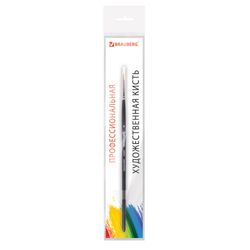 Pincel artístico profissional BRAUBERG ART "CLASSIC", duro sintético, redondo, nº 0, cabo curto
