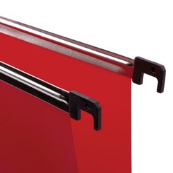Hanging folder A4 (350х245 mm), up to 80 sheets, SET of 5 PCs, plastic, red, BRAUBERG (Italy)