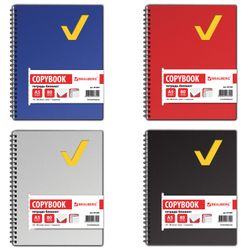 BRAUBERG / Carnet 80 feuilles, A5, 160x207 mm, cage, peigne, couverture plastique, 1 intercalaire, "Tag" / 4 pcs.