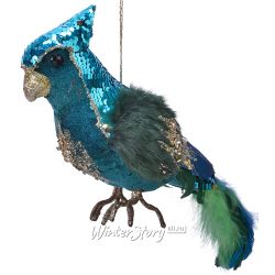 Kaemingk / Dekoratif figür Parrot Carnavalle Sapphire 34 cm