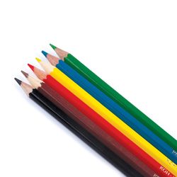 Renkli kalemler KOH-I-NOOR "Mole", 6 renk, kurşun 3.2 mm, bilenmiş, euro süspansiyon