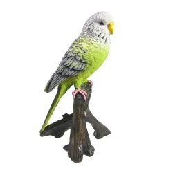 Ремеко / Ornamental garden figure "Green parrot" L9,7W8H16,5cm