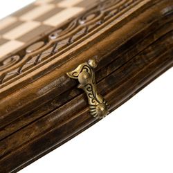 GamesDealer / Ajedrez + backgammon tallado "Breeze" 30, Haleyan