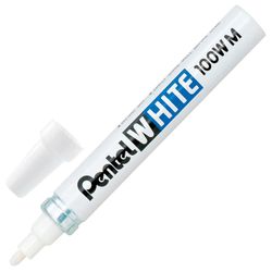 Vernice per pennarelli PENTEL (Giappone) BIANCO, 3,9 mm, BIANCO, corpo in alluminio