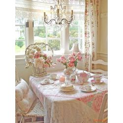 Set the copyright of kitchen textiles in the style of Provence