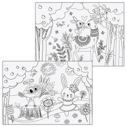 ЮНЛАНДИЯ / Carnet de croquis "Walk" (2 types), 202x285 mm, 20 feuilles A4, support, couverture cartonnée, avec coloriage