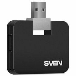 SVEN / Hub HB-677, USB 2.0, 4 ports, port for power supply, black