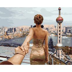 Опт-картина / Tranh theo số 40x50 Follow me. Thượng Hải