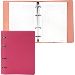 BRAUBERG / Notebook on rings A5 (180x220 mm), 120 sh., Textured leather, "Joy", pink / light pink / 2 pcs.
