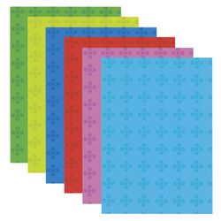 彩色纸板 A4 PAINTED（光面），“FLOWER PATTERN” 6 种颜色，在一个文件夹中，岛的宝藏，200x290 毫米