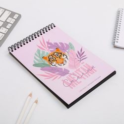 ArtFox / Set of sketchbook with black sheets + white pencil A5 "Dream bolder"