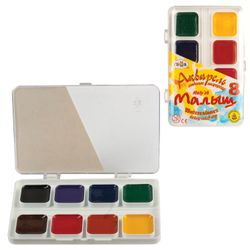 Colors, set GAMMA "Baby" 8 colors, no brush, plastic box