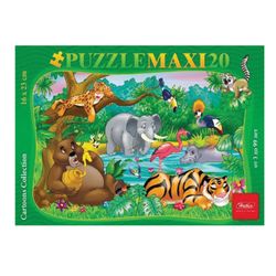 Puzzle MAXI, 20 items, A5, "Jungle", 165х230 mm