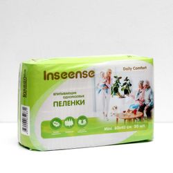 INSEENSE / Absorbent diapers, disposable "Daily Comfort", 60x40cm, 30 pcs