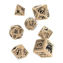 GamesDealer / Conjunto de dados Pathfinder "Conjunto de dados do Conselho de Ladrões", 7 unidades, bege-preto