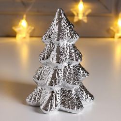 Сималенд / Figurine "Silver snowy Christmas tree"