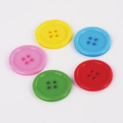 The buttons are decorative Round, plastic, 25 mm, 5 colors, 40 g, TREASURE ISLAND