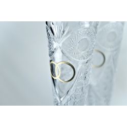 Гусевской Хрустальный завод / Set of crystal glasses "Knight" with gold rings 2 pieces