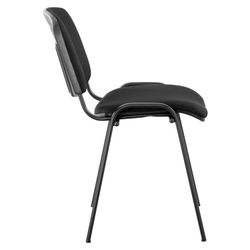 ISO staff and visitors chair, black frame, black fabric