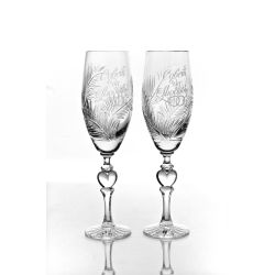 Гусевской Хрустальный завод / Set of crystal glasses "Recognition" with the inscription, 2 pieces