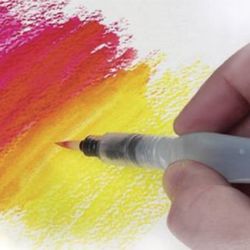 PENTEL brush art (Japan) "Aquash Brush", reservoir, blister