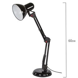 SONNEN / Table lamp TL-007, on a base + clamp, 40 W, E27, black, height 60 cm