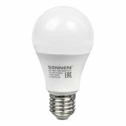SONNEN / LED lamp 12 (100) W, base E27, pear-shaped, cold white light, LED A60-12W-4000-E27