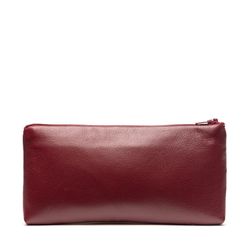 Торжокские золотошвеи / Leather eyeglass case burgundy