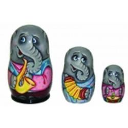 Мастерская подарков / Gift workshop / Matryoshka Elephant - musician, 13 cm.