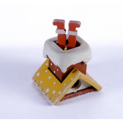 Toy Christmas tree "House with feet of Santa Claus" 370-1