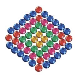 Rhinestones for creativity "Round", color assorted, 6 mm, 30 grams, TREASURE ISLAND