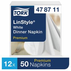 TORK / LinStyle Premium non-woven paper napkins white 39x39 cm, 50 pcs.