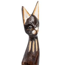 Decor and Gift / Wooden figurine "Cat" 40 cm