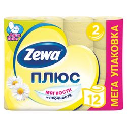 ZEWA / Toilet paper Plus, 2-layer (12x23 m), chamomile aroma, spike 12 pcs.