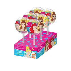 Конфитрейд / DISNEY PRINCESS Fruit pastilles with a toy in a plastic ball on a stick 1kor * 12bl * 6pcs, 5g,