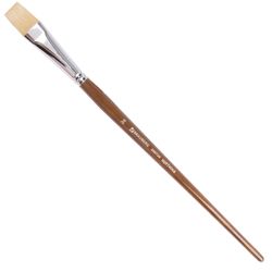 Profi-Kunstpinsel BRAUBERG ART "CLASSIC", Borsten, flach, Nr. 24, langer Stiel