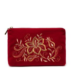 Торжокские золотошвеи / Velvet cosmetic bag "Tenderness"