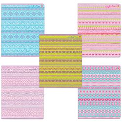 Альт / Notebook A5, 48 sh., Grampo, gaiola, verniz brilhante, "FRESH - ETHNIKA" / 10 unid.