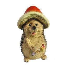 Ремеко / Produit déco "Hérisson au chapeau d'agaric mouche" L9W10H15,5