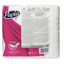 PAPIA / Toilet paper, 3-ply (32x16.8 m), white, 32 pcs.