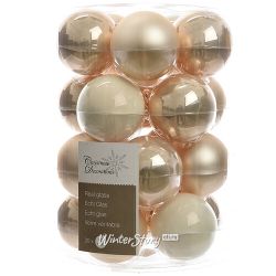 Kaemingk / Collection de boules de verre Noble Pearl 6 cm, 20 pcs