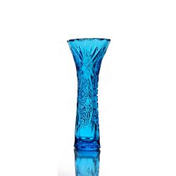 Гусевской Хрустальный завод / Crystal vase for flowers "Alice" turquoise