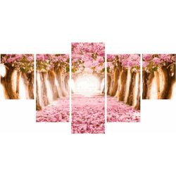 Опт-картина / Polyptych Pink alley