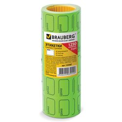 Label tape Price, 35х25 mm, green, set of 5 rolls 250 PCs., BRAUBERG